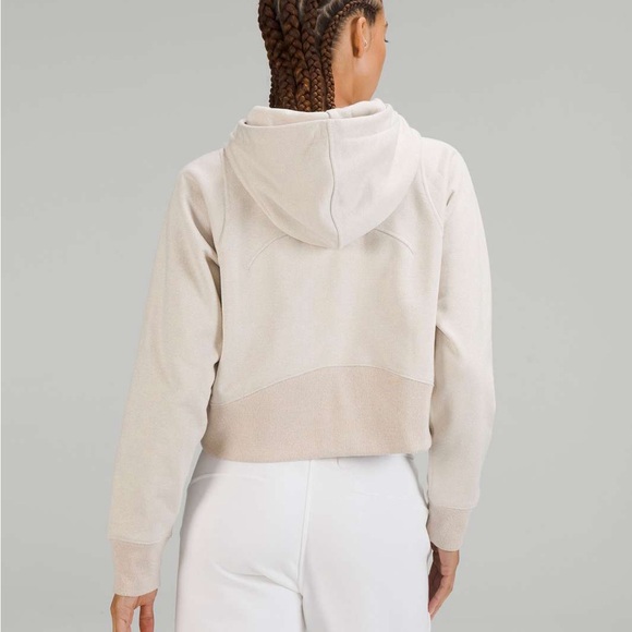 Lululemon Loungeful Cropped Hoodie *Spark - Beige Shimmer 6‎ - Picture 2 of 8